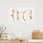 weibliche Anatomie Poster (Küche)