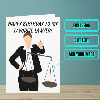 Weibliche Anwältin Geburtstag Karte