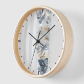 Weibliche Aquarellfarben-Blume auf gestreiftem Hin Uhr (Winkel)