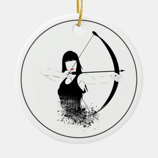 Weibliche Archer Keramik Ornament (Vorne)