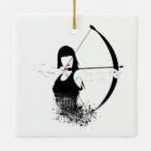 Weibliche Archer Keramikornament (Rückseite)