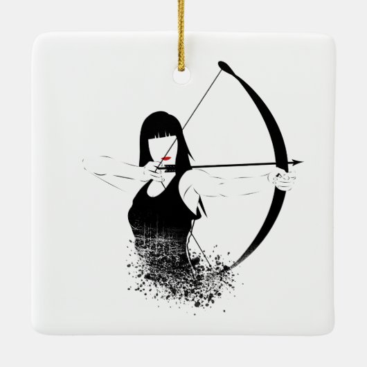 Weibliche Archer Keramikornament (Rückseite)