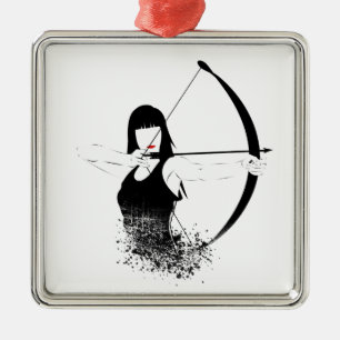 Weibliche Archer Ornament Aus Metall