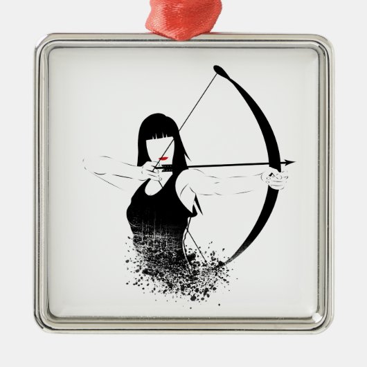 Weibliche Archer Ornament Aus Metall (Vorne)