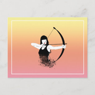 Weibliche Archer Postkarte