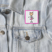 Weibliche Arzt-Strichmännchen Button (Beispiel)