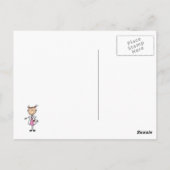 Weibliche Arzt-Strichmännchen Postkarte (Rückseite)