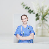 Weibliche Ärztin 2 Postkarte (Stehend Vorderseite)