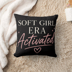 Weibliche Ästhetik Soft Girl Ära Schwarz Kissen