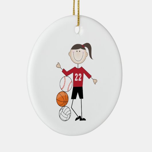 Weibliche Athlete Keramik Ornament (Rechts)