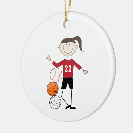 Weibliche Athlete Keramik Ornament (Links)