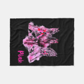 Weibliche Aufmerksamkeit im Oktober tragen wir ros Fleecedecke (Vorderseite (Horizontal))