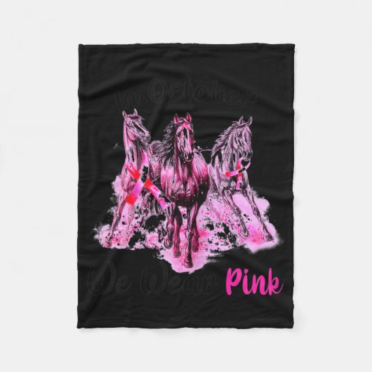 Weibliche Aufmerksamkeit im Oktober tragen wir ros Fleecedecke (Vorderseite)