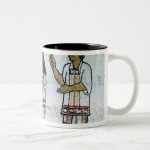 Weibliche aztekische Kostüme Zweifarbige Tasse