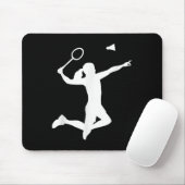 weibliche Badmintonspielerin Mousepad (Mit Mouse)