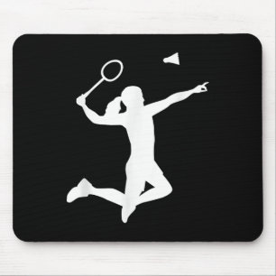 weibliche Badmintonspielerin Mousepad
