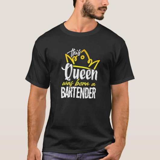 Weibliche Barkeeper und sassy Queen T-Shirt (Vorderseite)