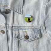 Weibliche Belted Galloway Kuh, Schlüsselanhänger Button (Beispiel)