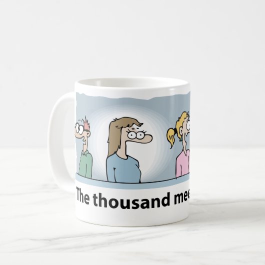 Weibliche Besprechungszombie Kaffeetasse (Vorderseite Links)