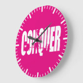 Weibliche Beweggründe - CONQUER Große Wanduhr (Winkel)