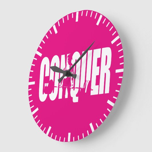 Weibliche Beweggründe - CONQUER Große Wanduhr (Winkel)