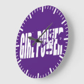 Weibliche Beweggründe - Power von Mädchen Große Wanduhr (Winkel)