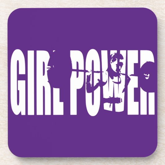 Weibliche Beweggründe - Power von Mädchen Untersetzer (Vorderseite)