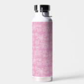 Weibliche Bezeichnung Rosa Blume Doodle Muster Trinkflasche (Links)