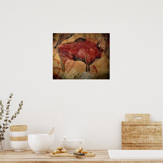Weibliche Bisons in Altamira Poster (Küche)