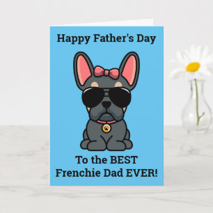 Weibliche Blue Tan French Bulldog Vatertag Card Karte
