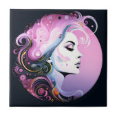 "Weibliche Blüh" Frauenfreundlichkeit Fliese (Vorderseite)