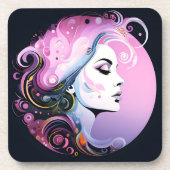 "Weibliche Blüh" Frauenfreundlichkeit Getränkeuntersetzer (Vorderseite)