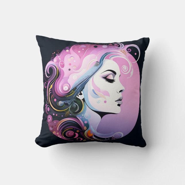 "Weibliche Blüh" Frauenfreundlichkeit Kissen (Vorderseite)