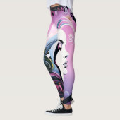 "Weibliche Blüh" Frauenfreundlichkeit Leggings (Links)