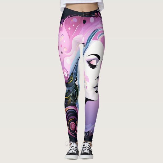 "Weibliche Blüh" Frauenfreundlichkeit Leggings (Vorderseite)