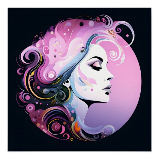 "Weibliche Blüh" Frauenfreundlichkeit Poster (Vorderseite)