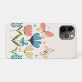 Weibliche Blume und Schmetterlinge Case-Mate iPhone Hülle (Rückseite (Horizontal))
