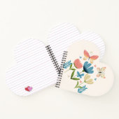 Weibliche Blume und Schmetterlinge Notizblock (Innenseite)