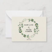 Weibliche Blumenhochzeit Mitteilungskarte (Vorderseite)