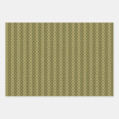 Weibliche Blüten und Streifen Geschenkpapier Set (Vorderseite 2)