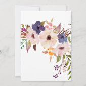 Weibliche Blütenerwachsene Feminine 80. Geburtstag Einladung (Rückseite)