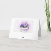 Weibliche Blütenfarbe Geburtstag Karte (Rückseite)