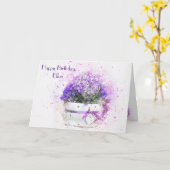 Weibliche Blütenfarbe Geburtstag Karte (Gelbe Blume)