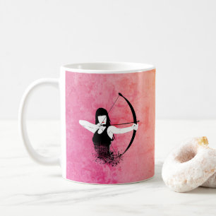 Weibliche Bogenschützin Kaffeetasse