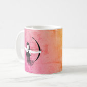 Weibliche Bogenschützin Kaffeetasse (Vorderseite Links)