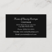 Weibliche Boutique Schwarz-Weiß-Schnürsenkel Visitenkarte (Rückseite)