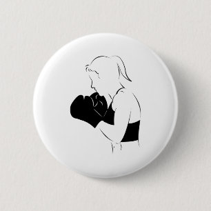 Weibliche Boxer Button