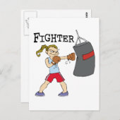Weibliche Boxer Postkarte (Vorne/Hinten)