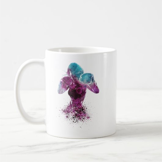 weibliche Boxerin Kaffeetasse (Links)