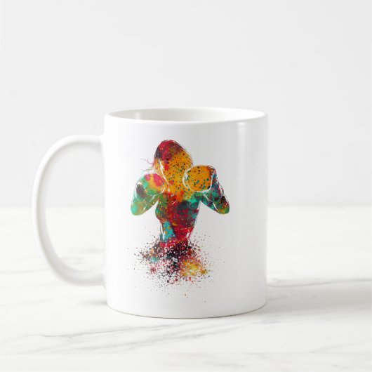 weibliche Boxerin Kaffeetasse (Links)